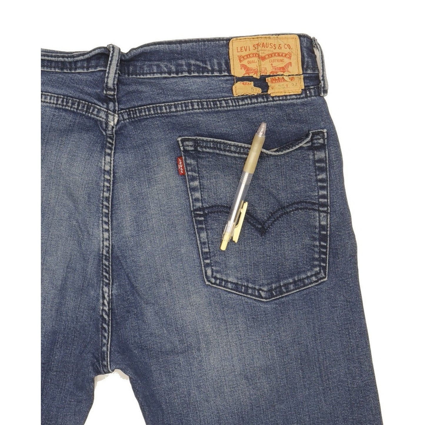 Levi's 513 Men Blue Straight Slim Stretch Jeans W36 L33