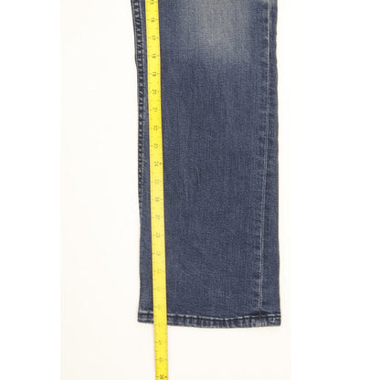 Levi's 513 Men Blue Straight Slim Stretch Jeans W36 L33