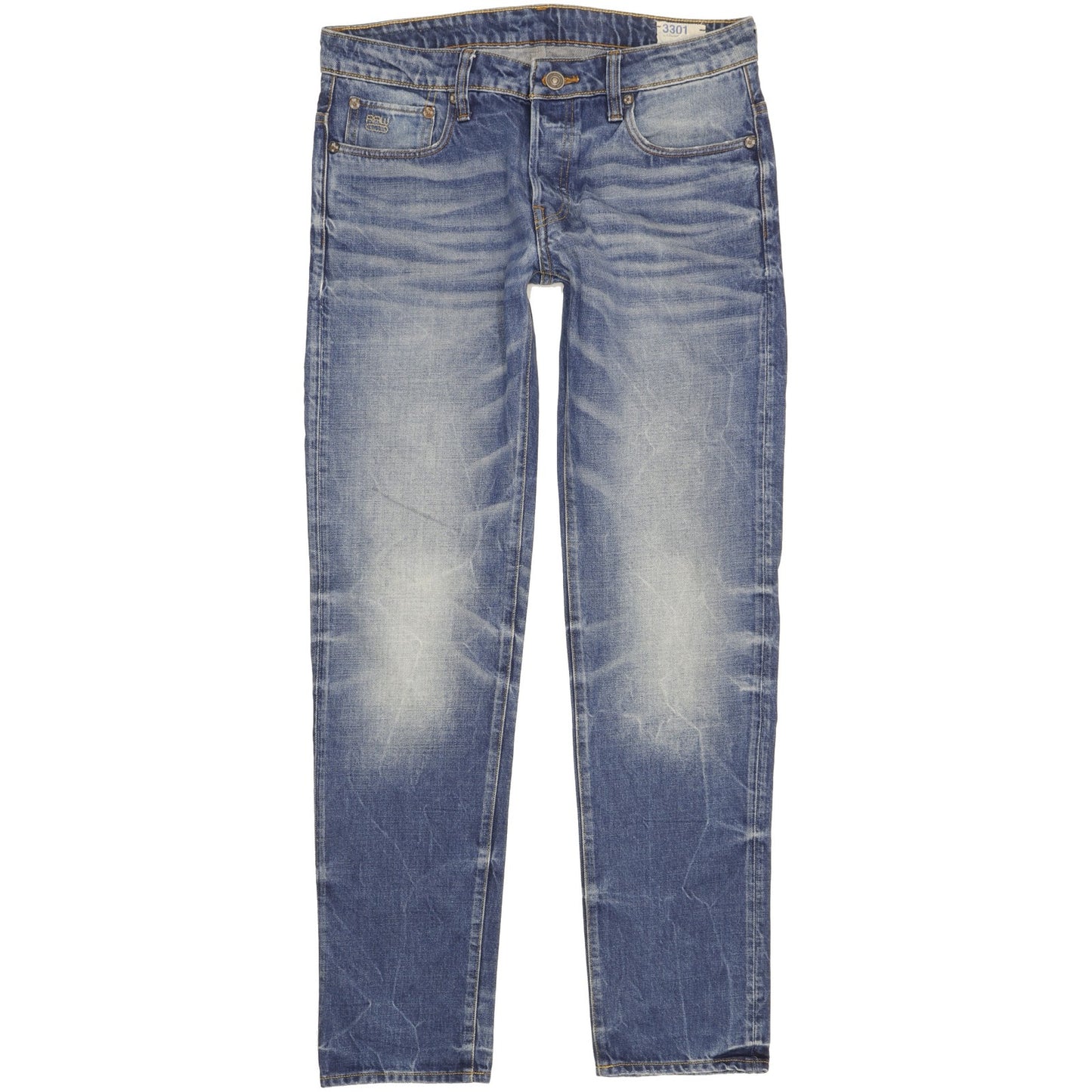 G-Star 3301 Men Blue Tapered Slim Jeans W31 L32