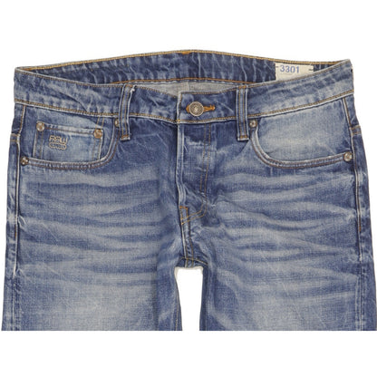 G-Star 3301 Men Blue Tapered Slim Jeans W31 L32