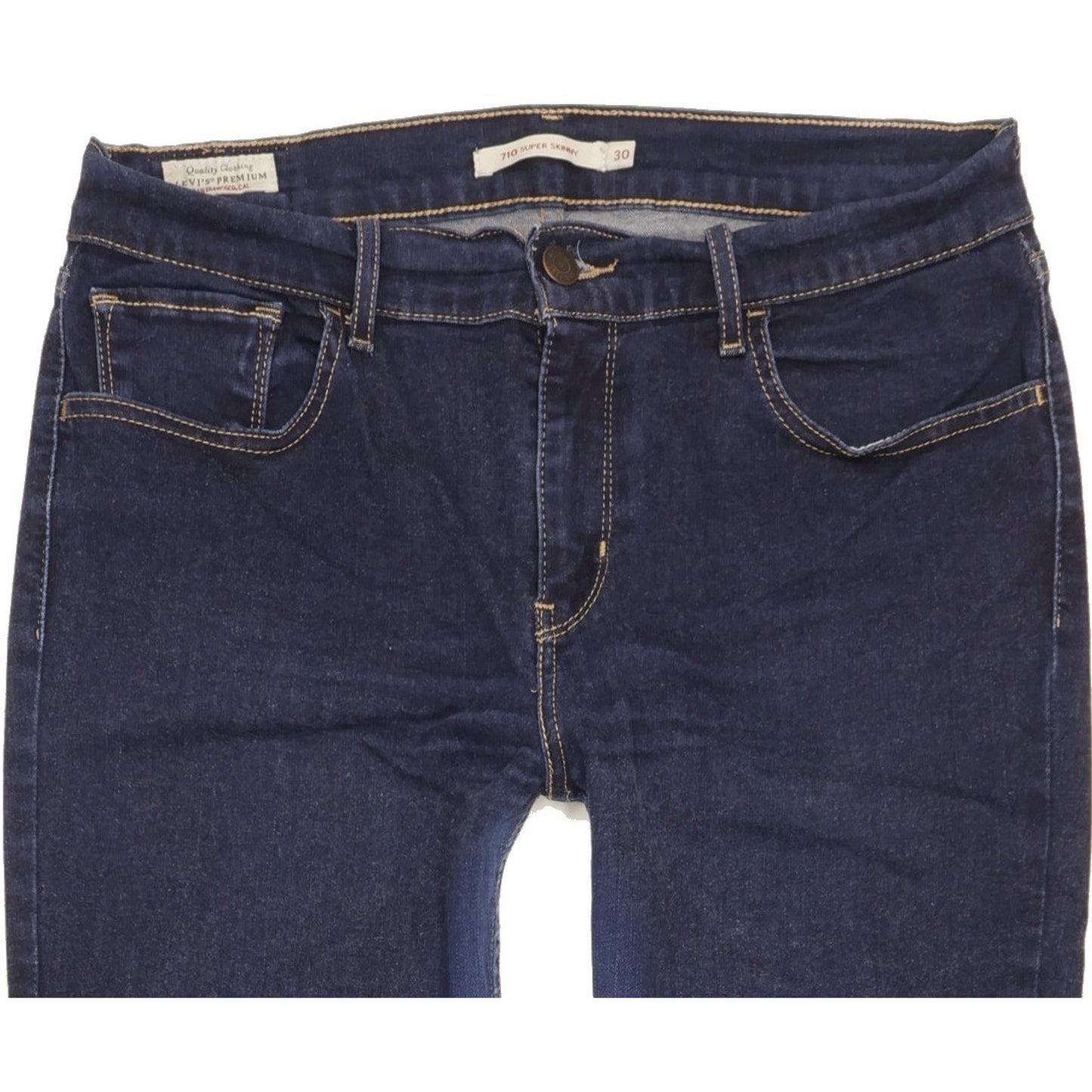 Levi's 710 Super Women Blue Skinny Slim Stretch Jeans W30 L29