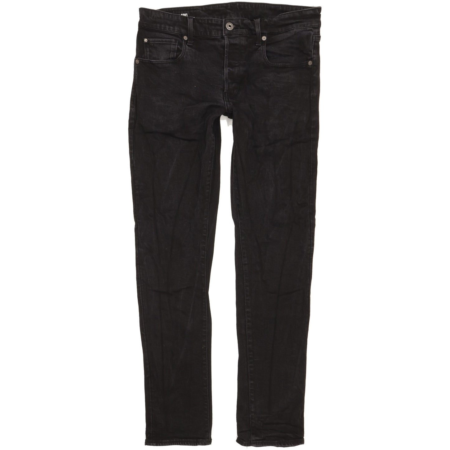 G-Star 3301 Men Black Tapered Slim Stretch Jeans W34 L33