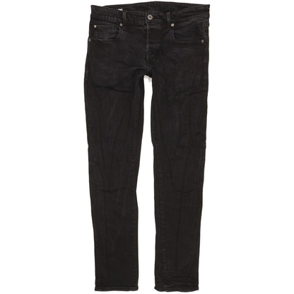 G-Star 3301 Men Black Tapered Slim Stretch Jeans W34 L33