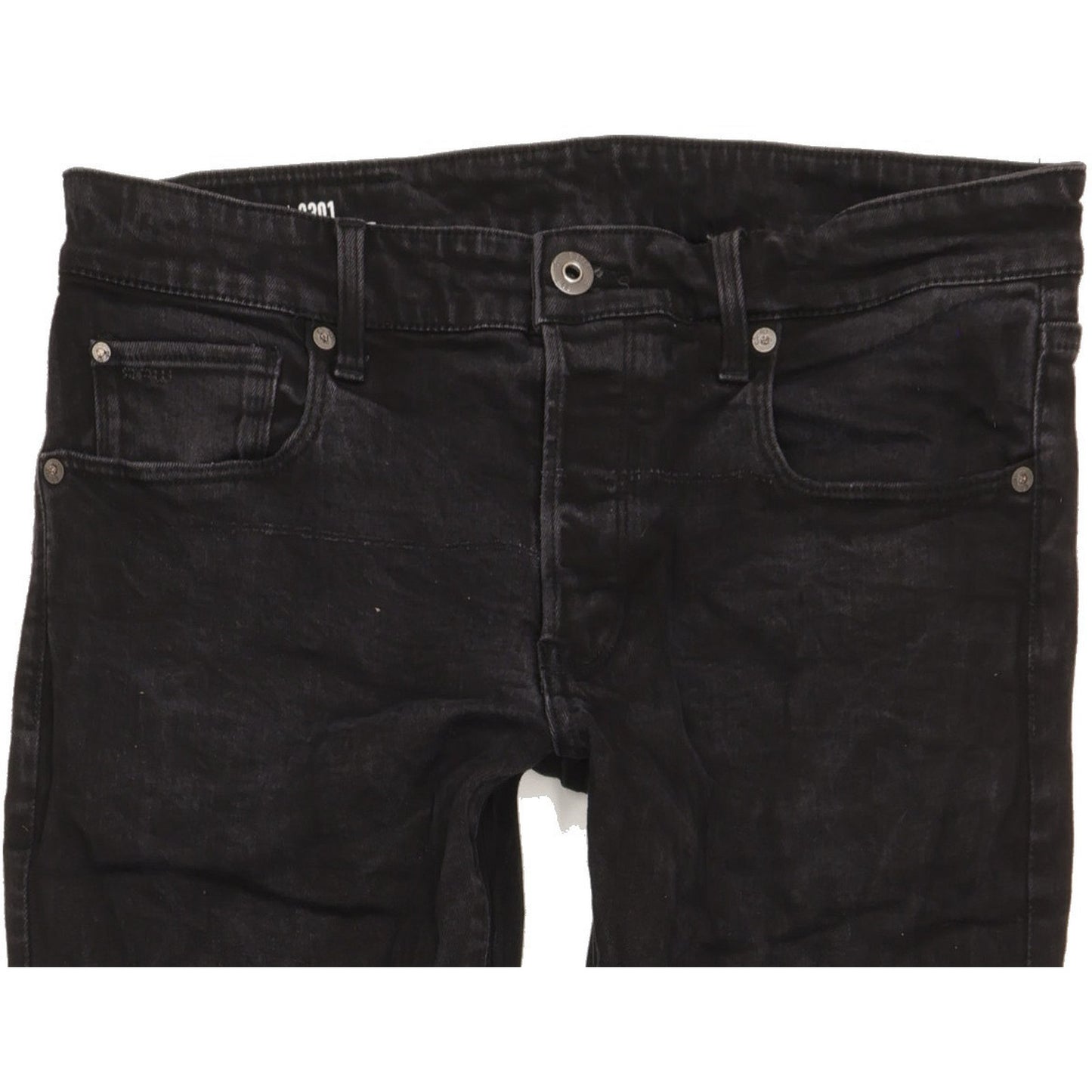 G-Star 3301 Men Black Tapered Slim Stretch Jeans W34 L33