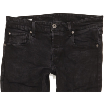 G-Star 3301 Men Black Tapered Slim Stretch Jeans W34 L33