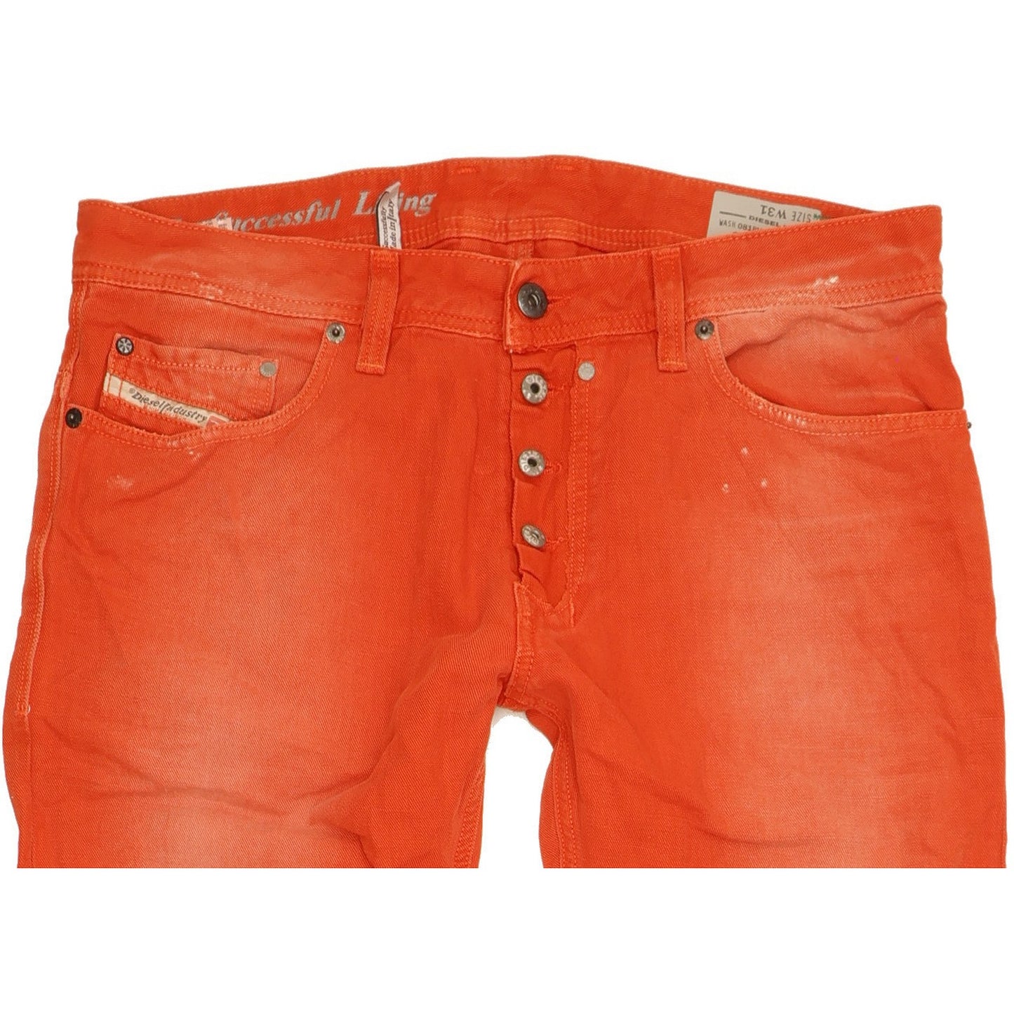 Diesel Safado Men Red Straight Slim Jeans W32 L33