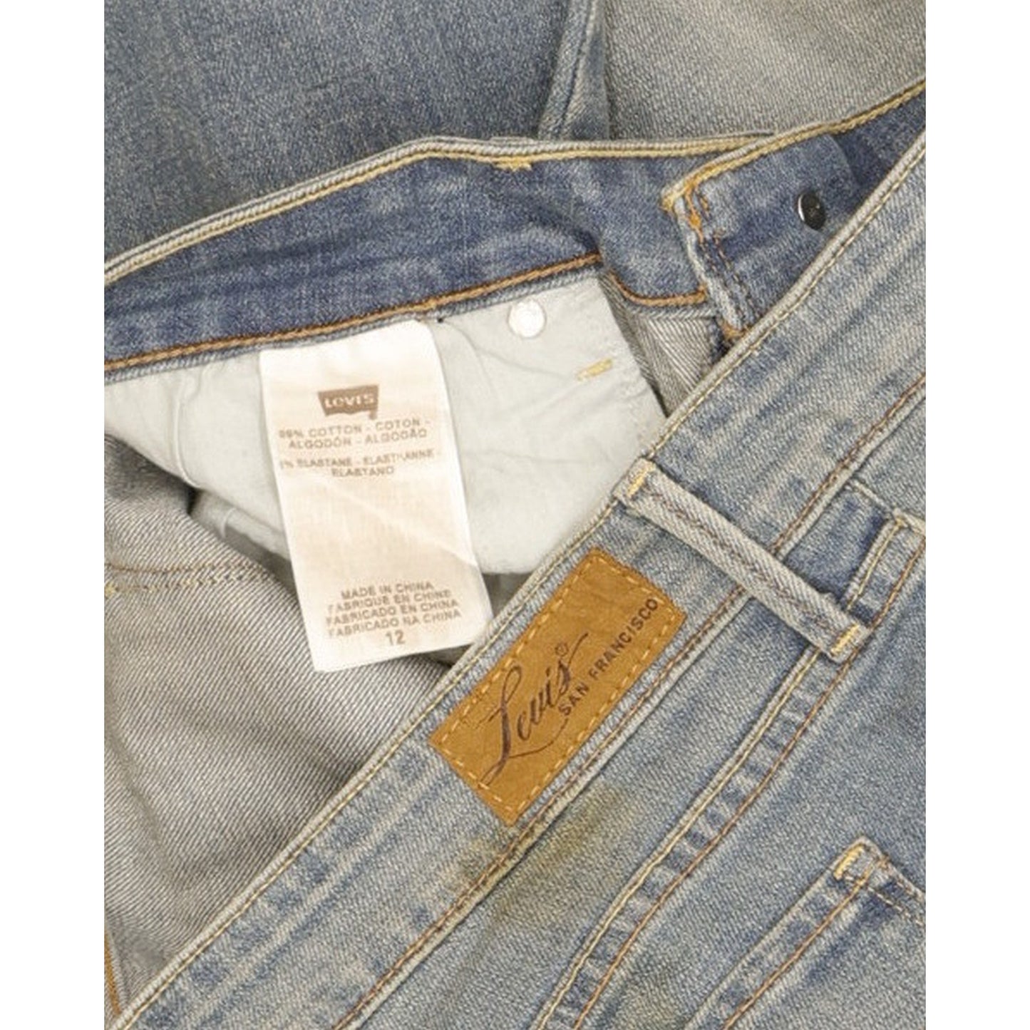 Levi's Slight Curve Men Blue Bootcut Classic Stretch Jeans W32 L32