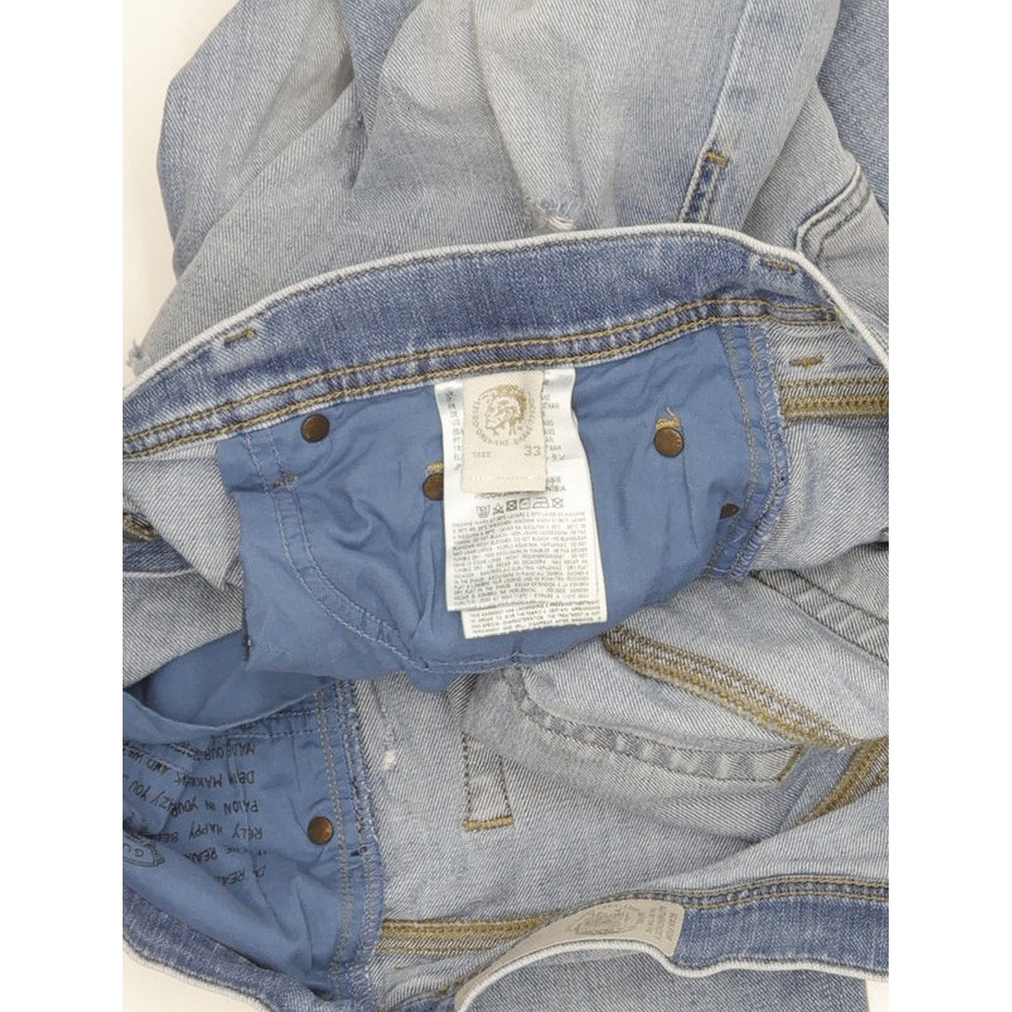 Diesel Tepphar Men Blue Tapered Slim Stretch Jeans W33 L31
