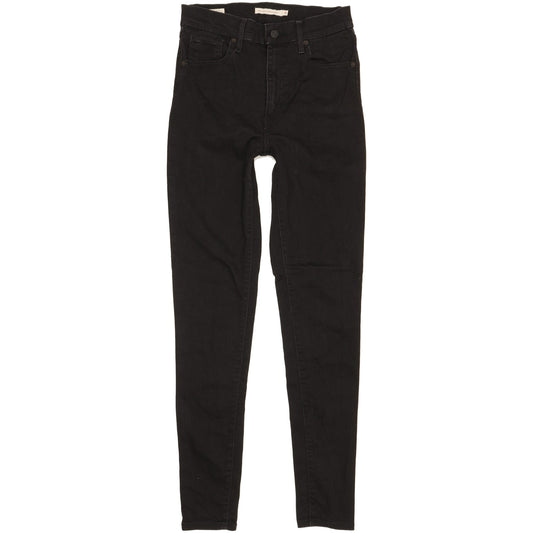 Levi's Mile Black Skinny Slim Stretch Jeans High Waisted W28 L31