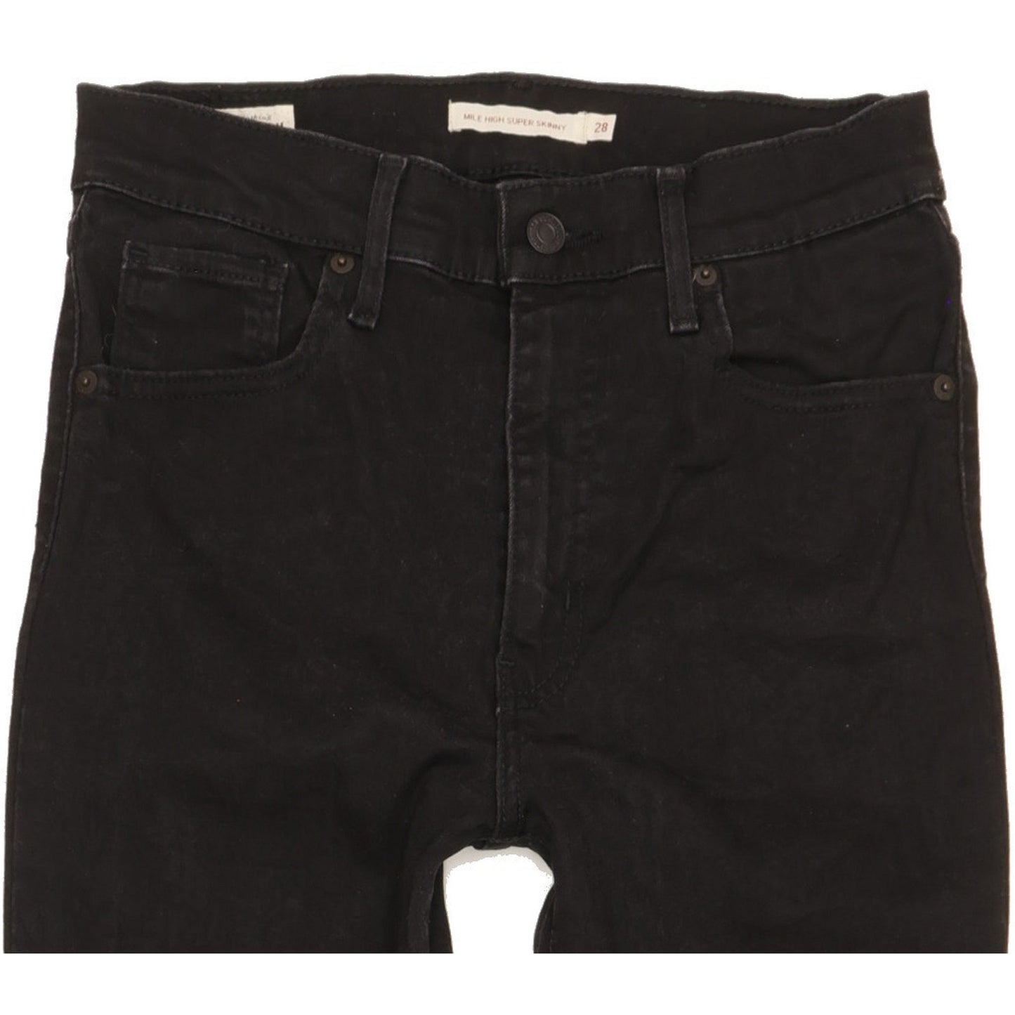Levi's Mile Black Skinny Slim Stretch Jeans High Waisted W28 L31