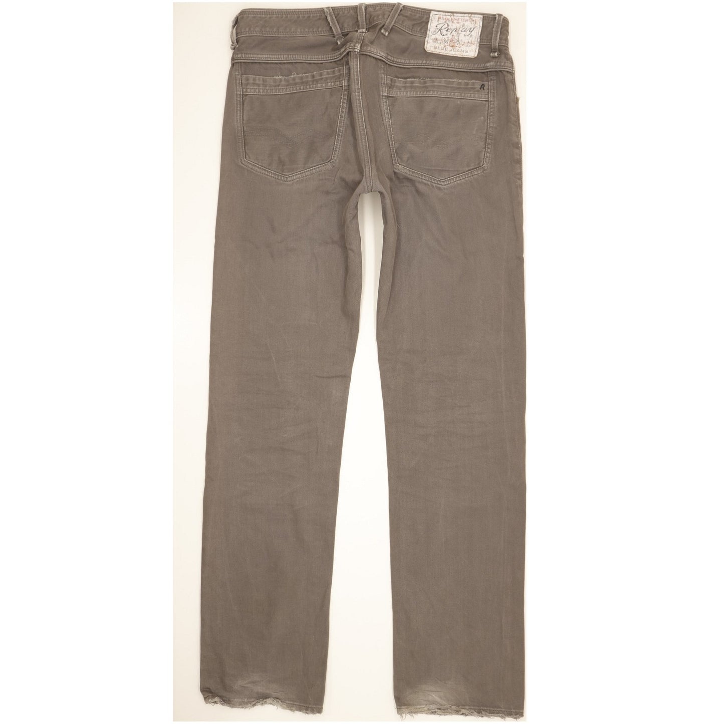 Replay Lenaldo Men Grey Straight Regular Jeans W33 L34
