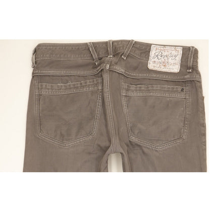 Replay Lenaldo Men Grey Straight Regular Jeans W33 L34