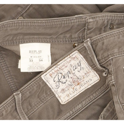 Replay Lenaldo Men Grey Straight Regular Jeans W33 L34