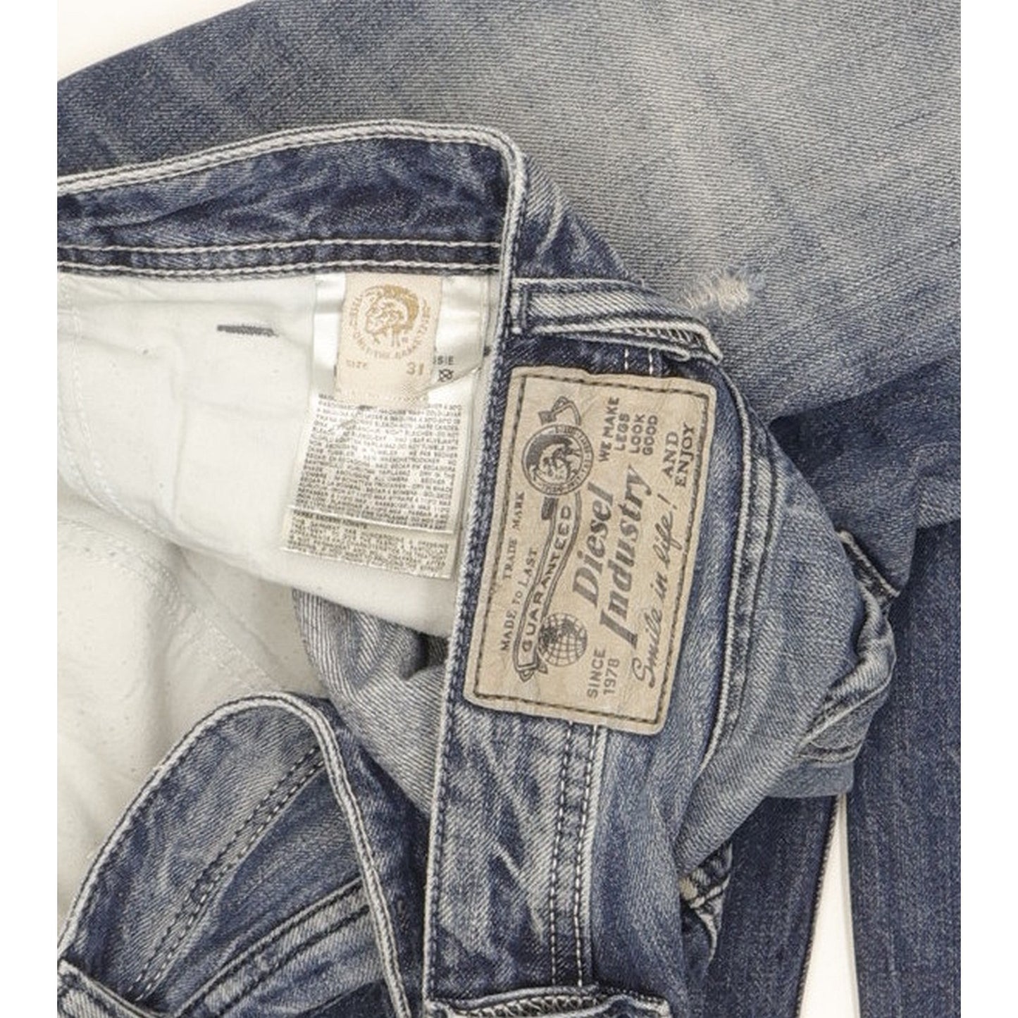 Diesel Mennit Men Blue Straight Regular Jeans W31 L30