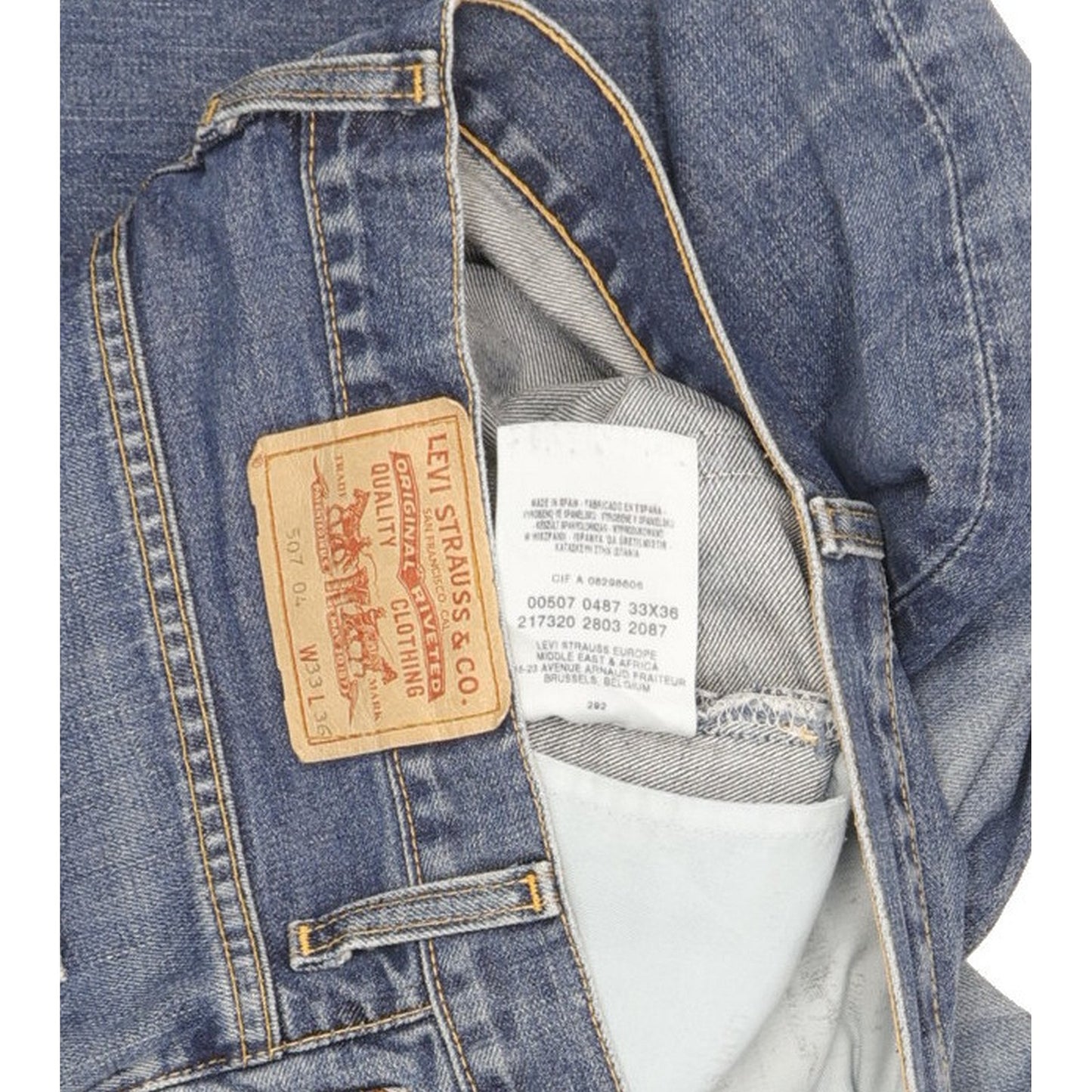 Levi's 507 Men Blue Bootcut Regular Jeans W33 L35