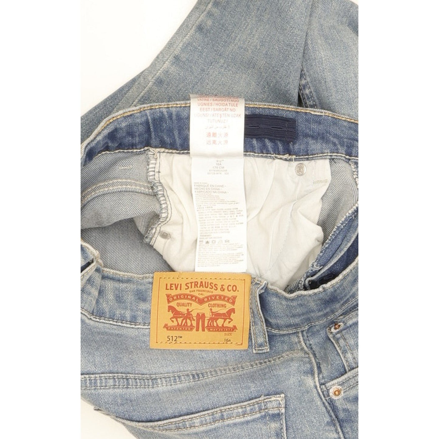 Levi's 512 Kids Blue Tapered Slim Stretch Jeans W28 L29