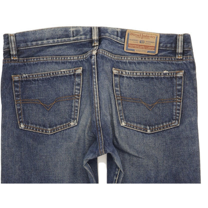 Diesel Zerox Men Blue Straight Slim Jeans W33 L34
