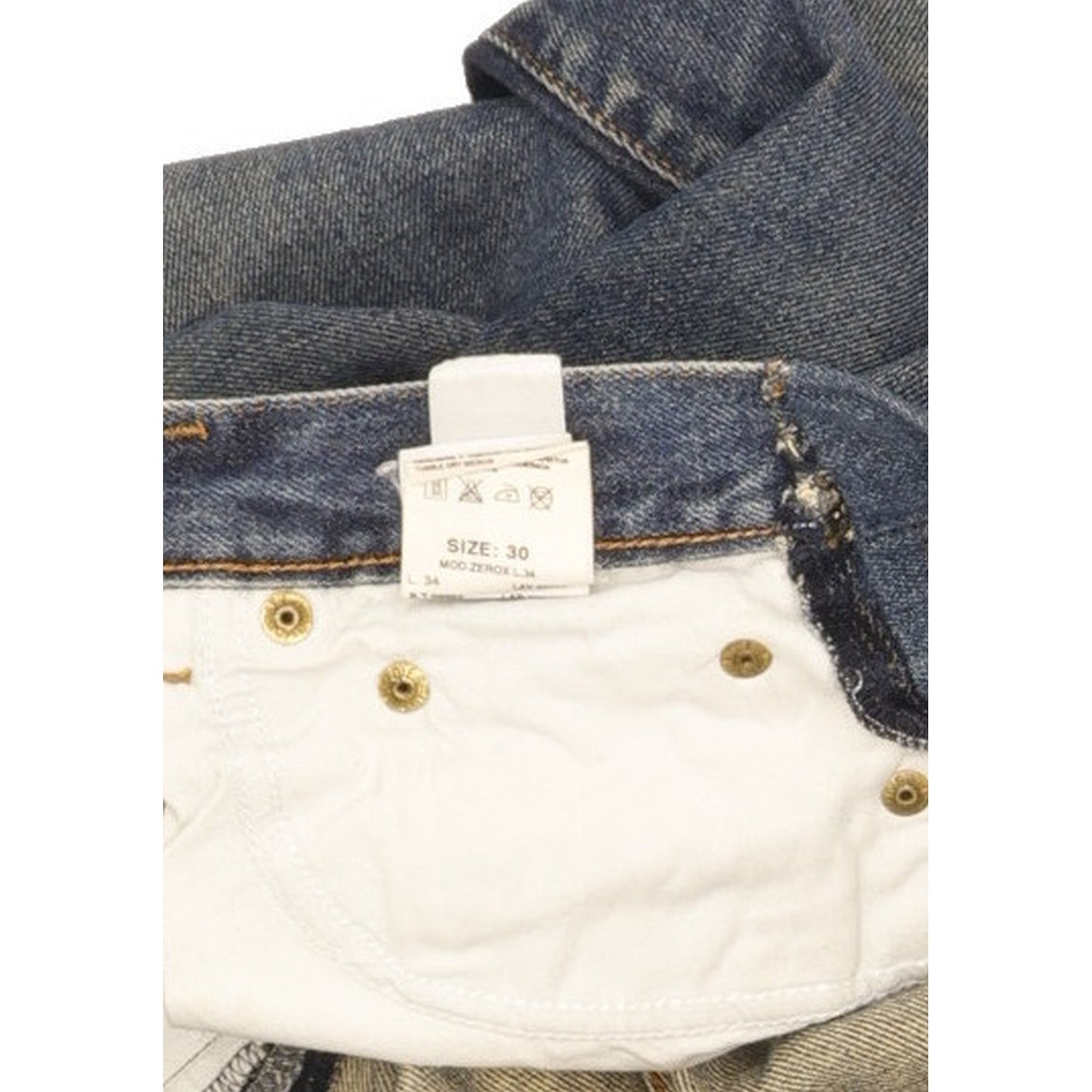 Diesel Zerox Men Blue Straight Slim Jeans W33 L34