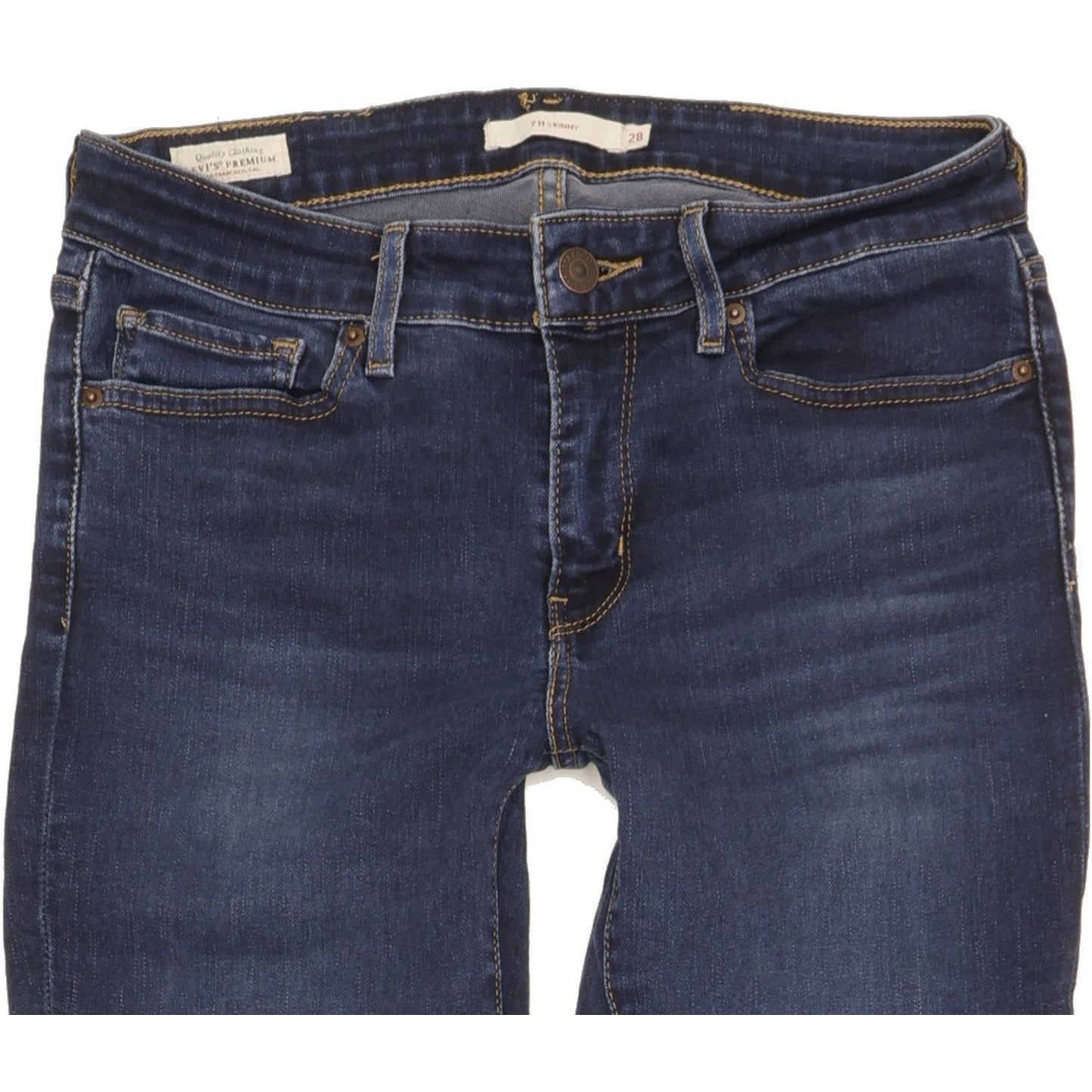 Levi's 711 Women Blue Skinny Slim Stretch Jeans W28 L32