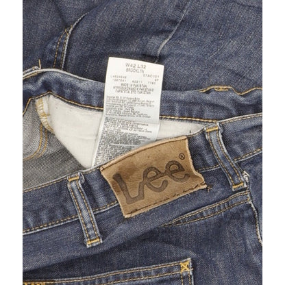Lee Brooklyn Men Blue Straight Regular Jeans W42 L28