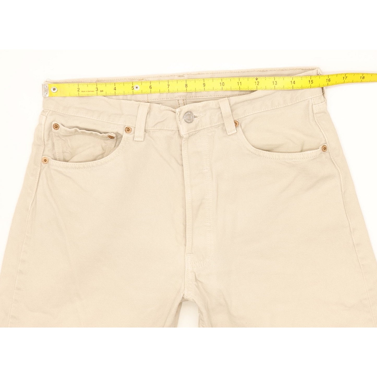 Levi's 501 Made in USA Men Beige Straight Regular Jeans W31 L33