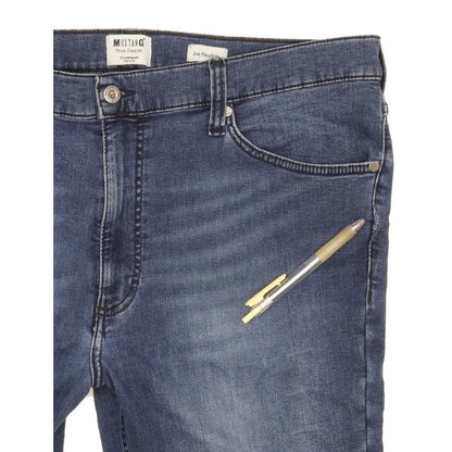 Mustang Tramper Men Blue Tapered Regular Stretch Jeans W38 L32