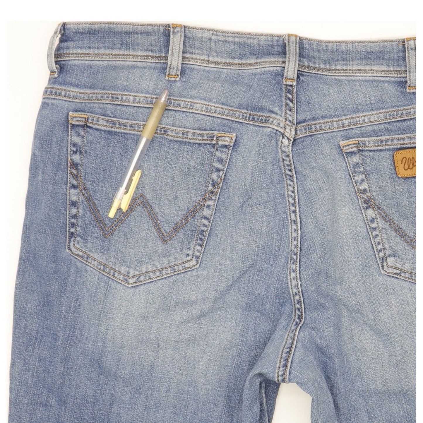 Wrangler Texas Men Blue Straight Regular Stretch Jeans W40 L31