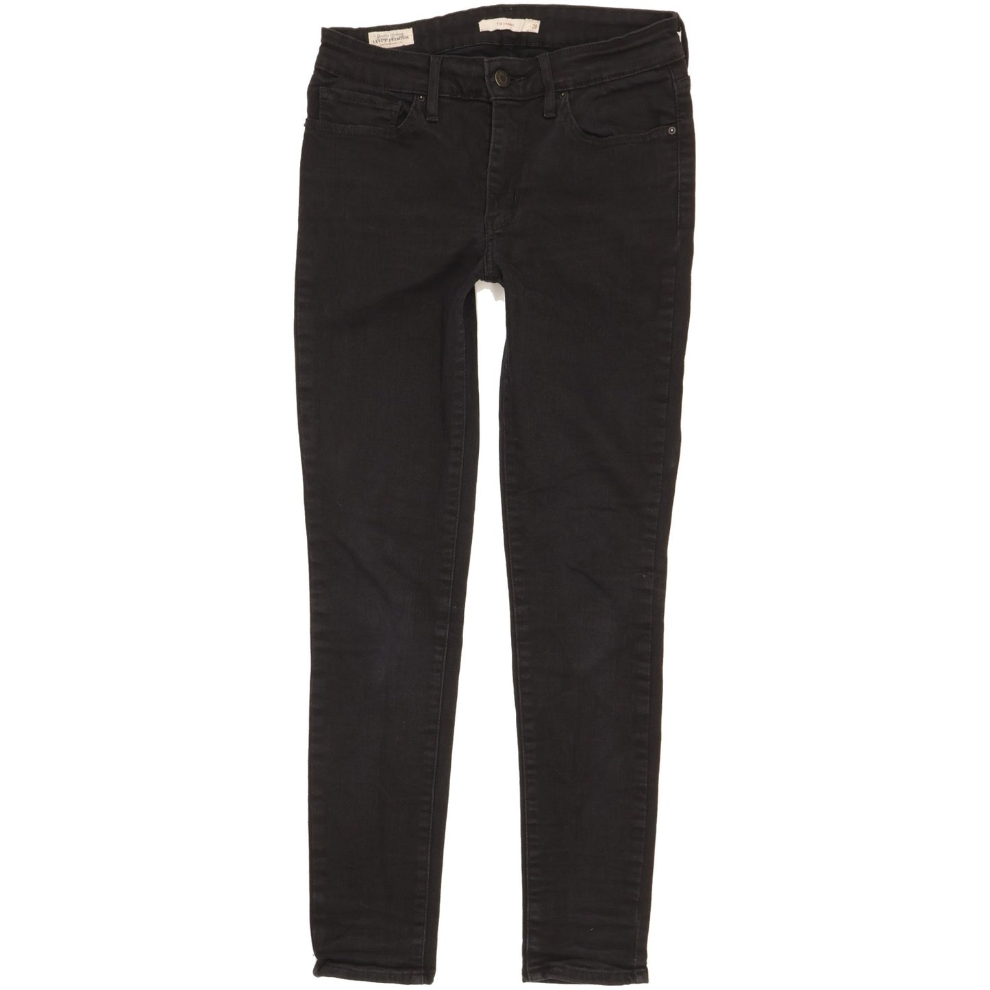 Levi's 711 Women Black Skinny Slim Stretch Jeans W28 L27