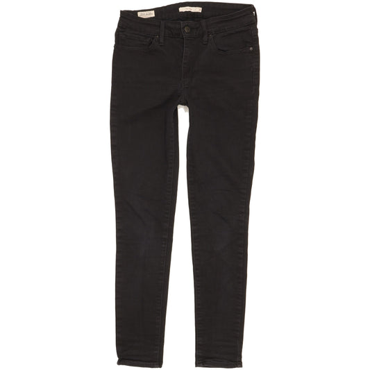 Levi's 711 Women Black Skinny Slim Stretch Jeans W28 L27