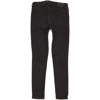 Levi's 711 Women Black Skinny Slim Stretch Jeans W28 L27