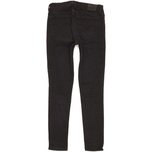 Levi's 711 Women Black Skinny Slim Stretch Jeans W28 L27
