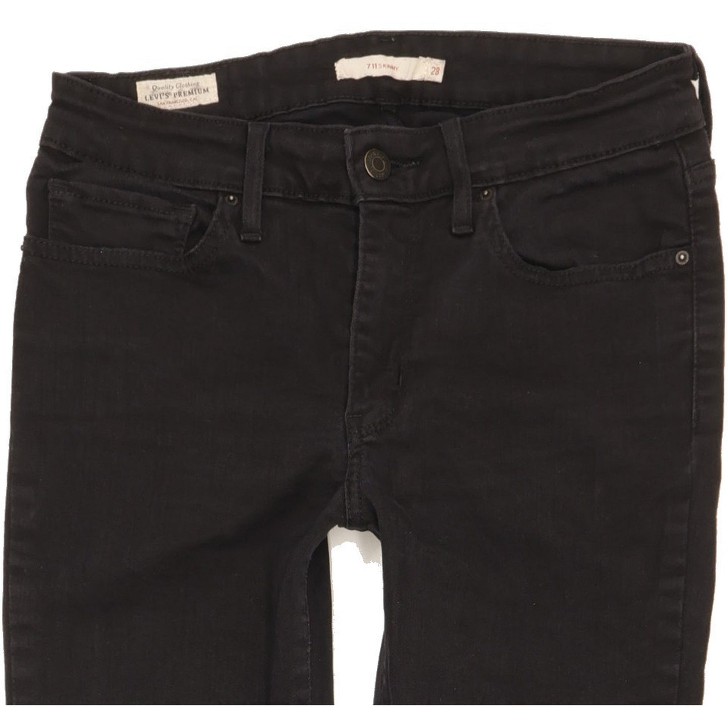 Levi's 711 Women Black Skinny Slim Stretch Jeans W28 L27