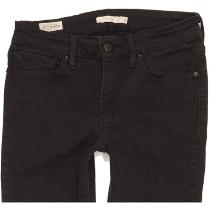Levi's 711 Women Black Skinny Slim Stretch Jeans W28 L27
