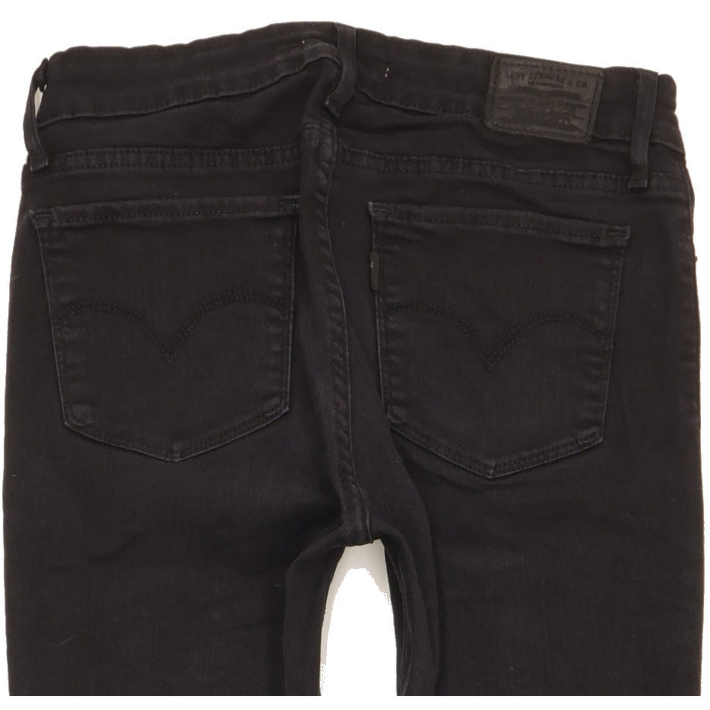Levi's 711 Women Black Skinny Slim Stretch Jeans W28 L27