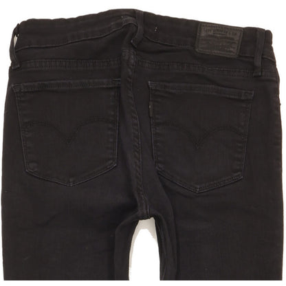 Levi's 711 Women Black Skinny Slim Stretch Jeans W28 L27