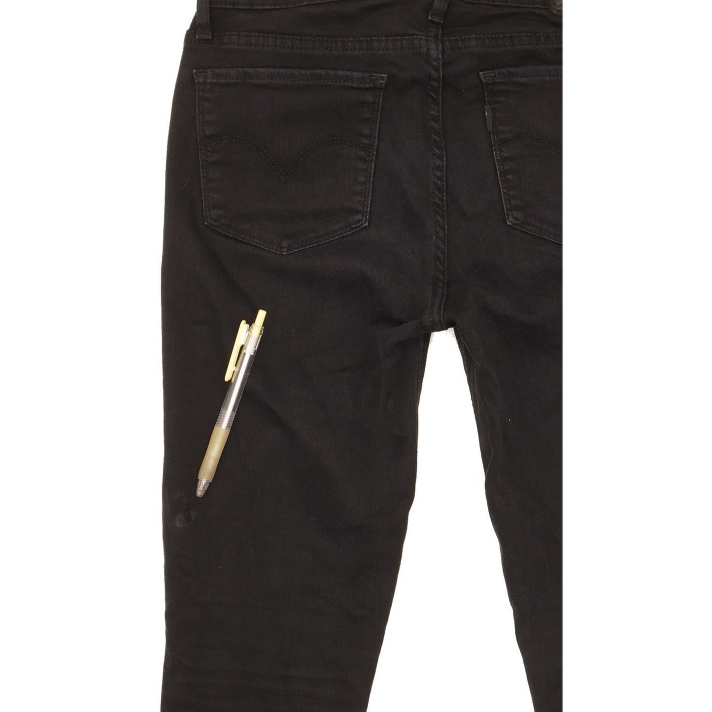 Levi's 711 Women Black Skinny Slim Stretch Jeans W28 L27