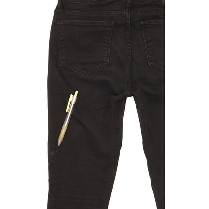 Levi's 711 Women Black Skinny Slim Stretch Jeans W28 L27