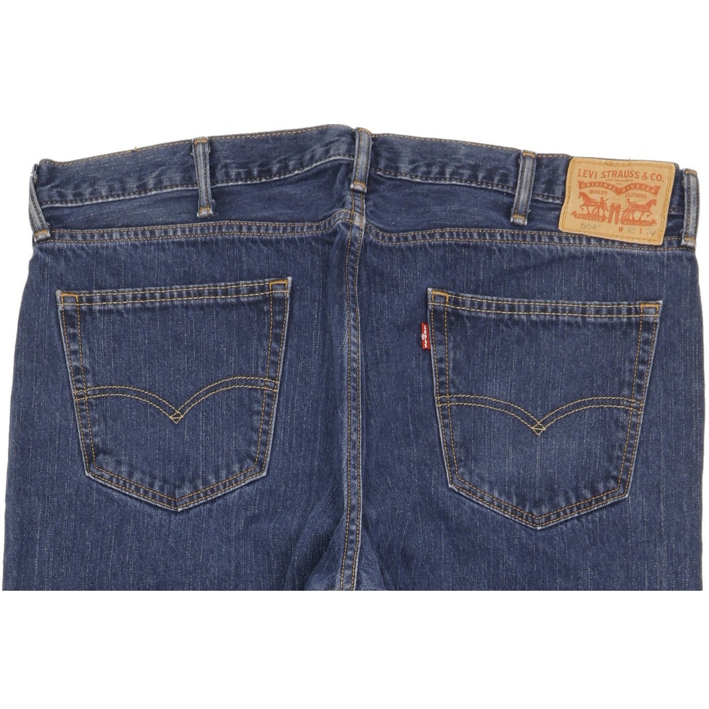 Levi's 504 Men Blue Straight Regular Stretch Jeans W40 L27