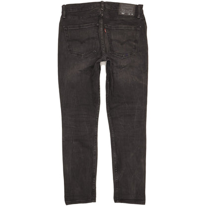 Levi's 512 Men Black Tapered Slim Stretch Jeans W32 L30