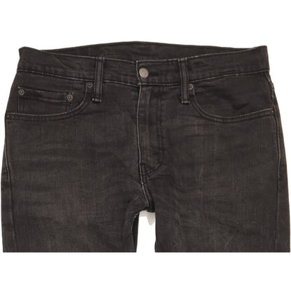 Levi's 512 Men Black Tapered Slim Stretch Jeans W32 L30