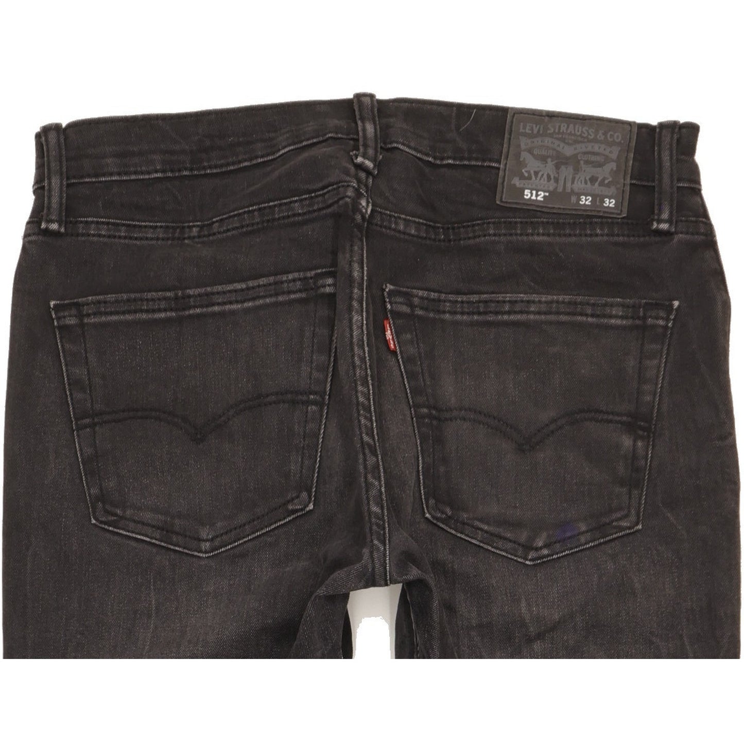 Levi's 512 Men Black Tapered Slim Stretch Jeans W32 L30