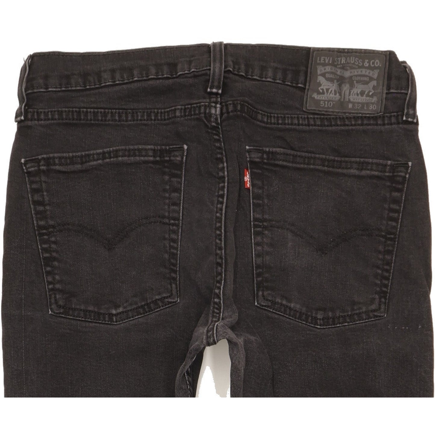 Levi's 510 Men Black Skinny Slim Stretch Jeans W32 L27