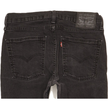 Levi's 510 Men Black Skinny Slim Stretch Jeans W32 L27