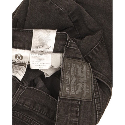 Levi's 510 Men Black Skinny Slim Stretch Jeans W32 L27