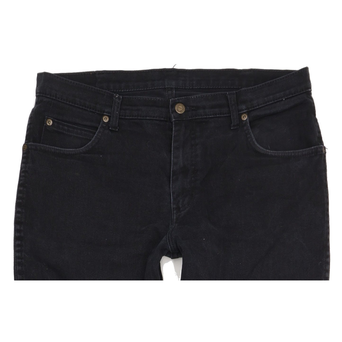 Wrangler Durable Quality Men Black Straight Regular Stretch Jeans W36 L34
