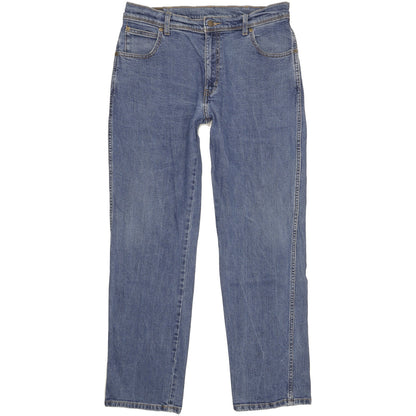 Wrangler Durable Quality Men Blue Straight Regular Stretch Jeans W34 L31
