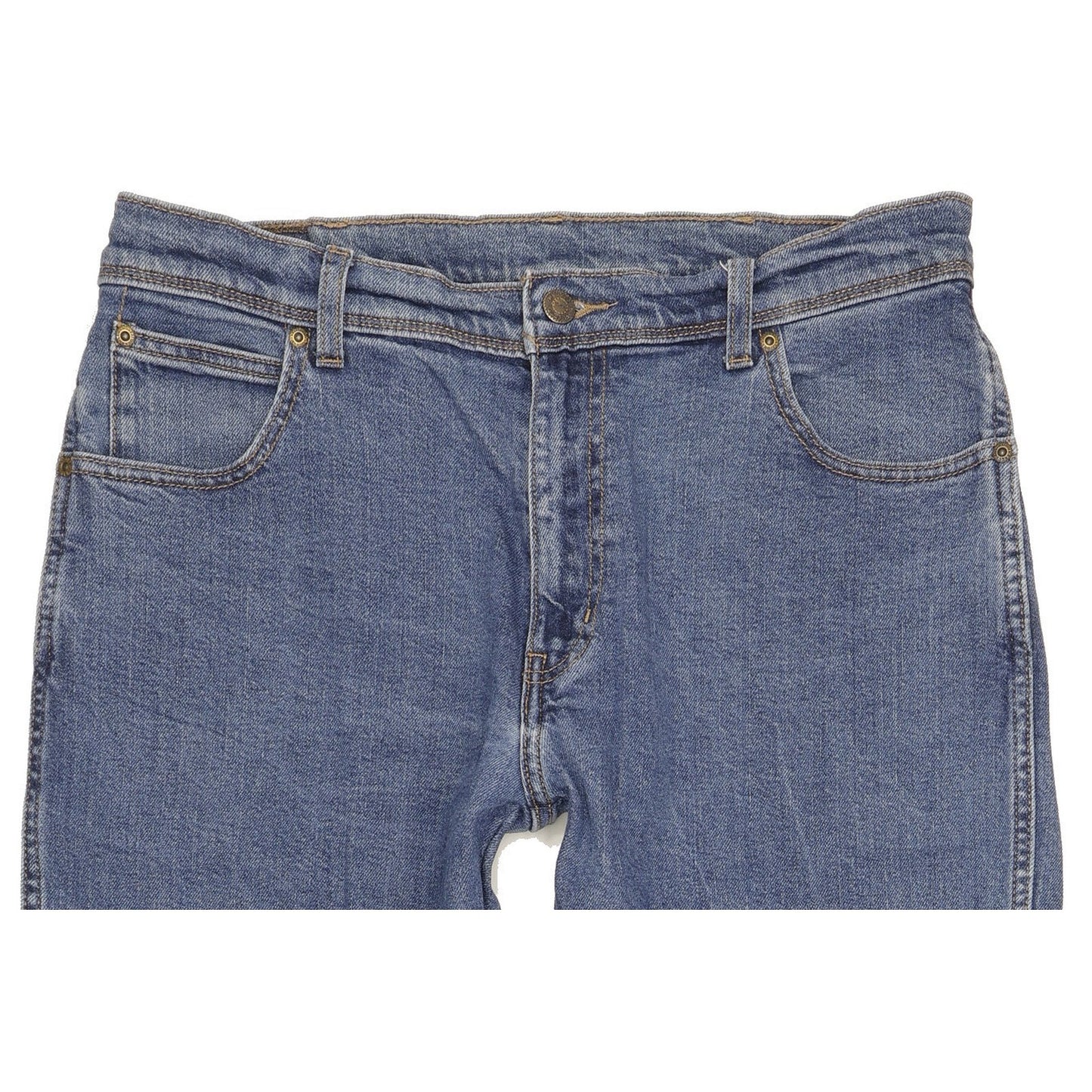 Wrangler Durable Quality Men Blue Straight Regular Stretch Jeans W34 L31