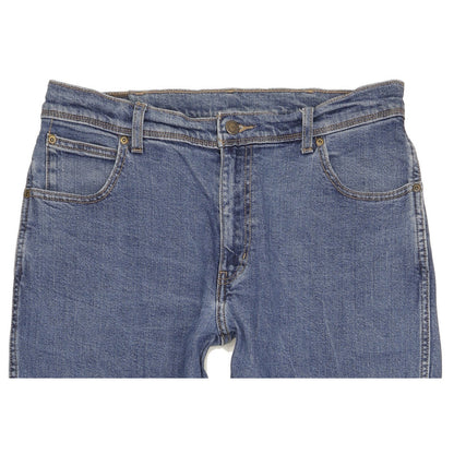 Wrangler Durable Quality Men Blue Straight Regular Stretch Jeans W34 L31