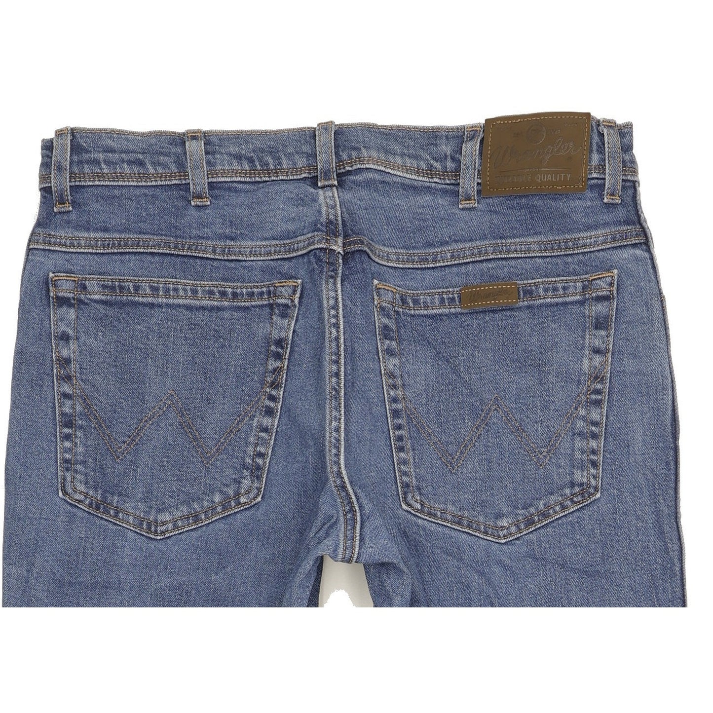 Wrangler Durable Quality Men Blue Straight Regular Stretch Jeans W34 L31