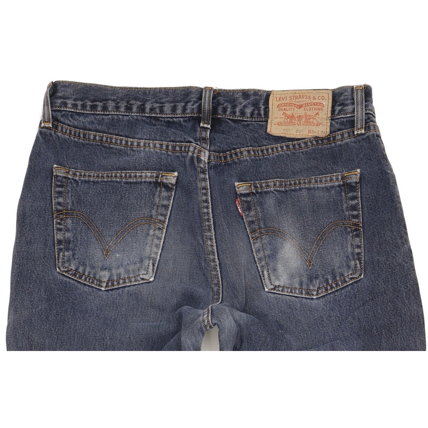 Levi's 757 Men Blue Bootcut Regular Jeans W34 L34